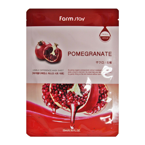 FarmStay Visible Difference Mask Sheet Pomegranate – маска тканевая с экстрактом граната