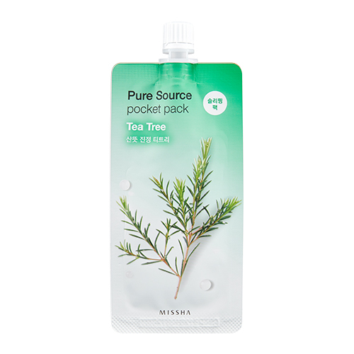 Маска для лица с чайным деревом  Missha Pure Source Pocket Pack Tea Tree