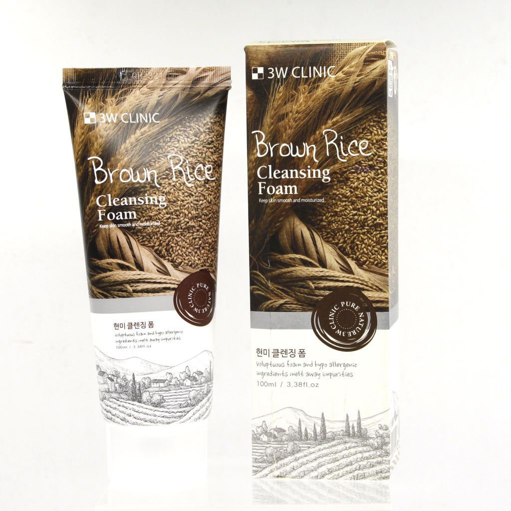 3W Clinic - Пенка для умывания "Коричневый рис" 100 мл