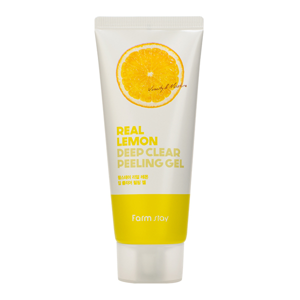 FarmStay Real Lemon Deep Clear Peeling Gel Пилинг-скатка с лимоном, 100мл