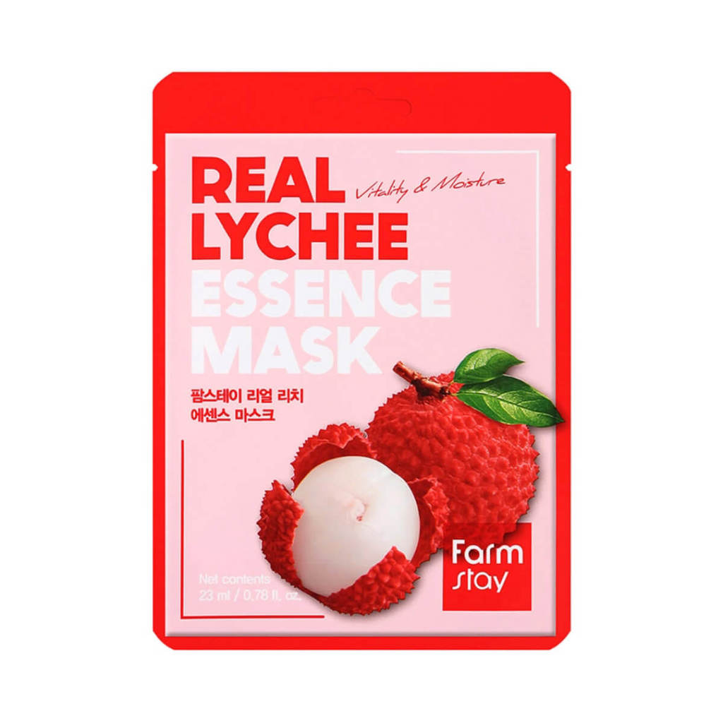 Тканевая маска с личи, FarmStay Real Lychee Essence Mask