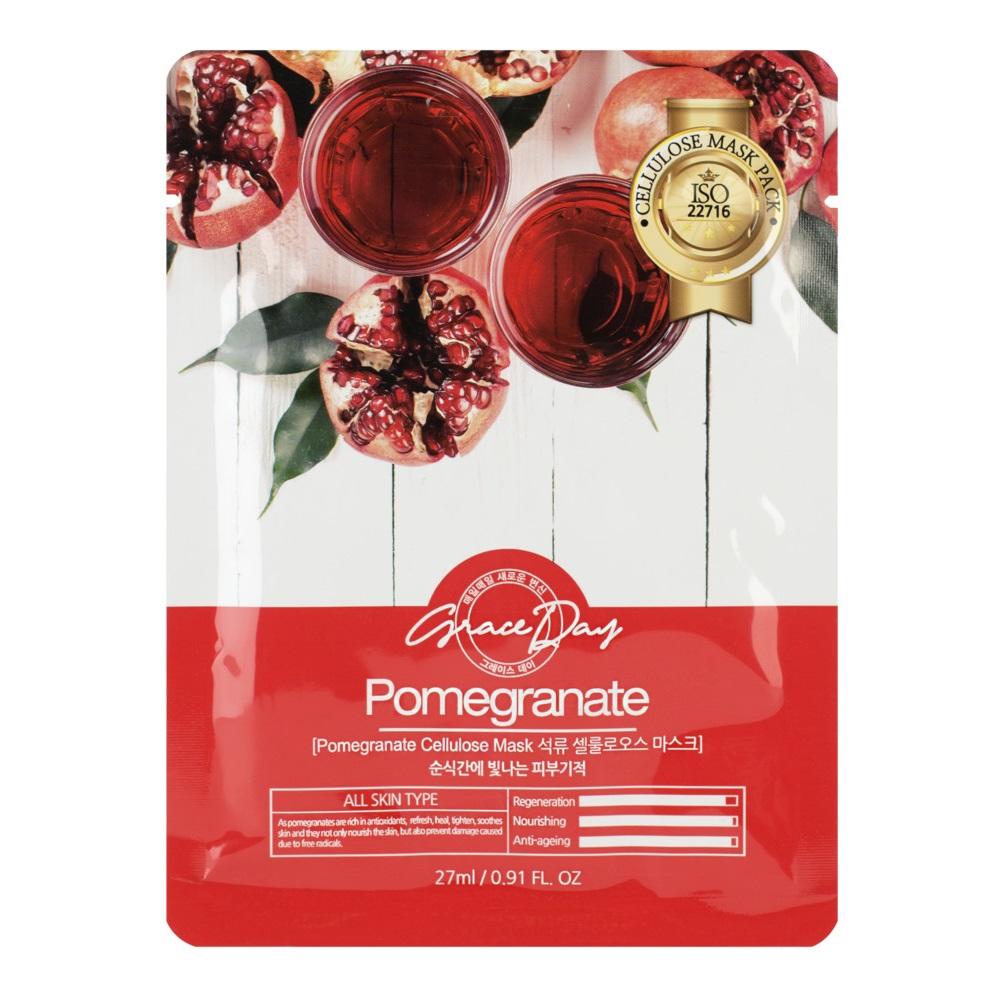 Тканевая маска с экстрактом граната Grace Day Pomegranate Cellulose Mask