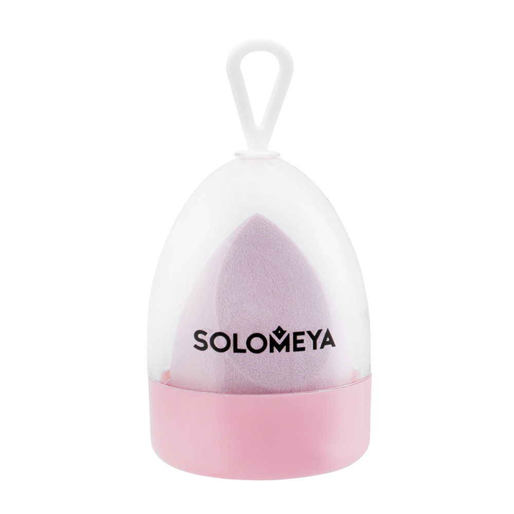 SOLOMEYA Спонж для макияжа СО СРЕЗОМ косметический ЛИЛОВЫЙ Flat End Blending Sponge Lilac, 1 шт