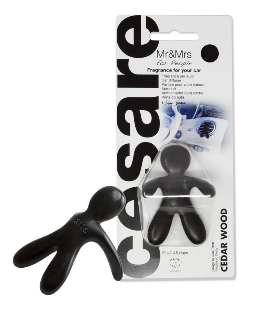 Дизайнерский ароматизатор для автомобиля CESARE CEDAR WOOD | КЕДР черный в блистере