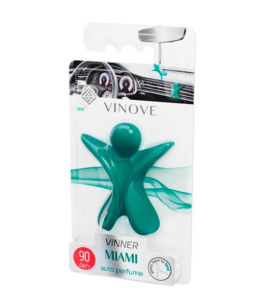 Дизайнерский ароматизатор для автомобиля VINOVE VINNER бирюзовый MIAMI | МАЙМИ
