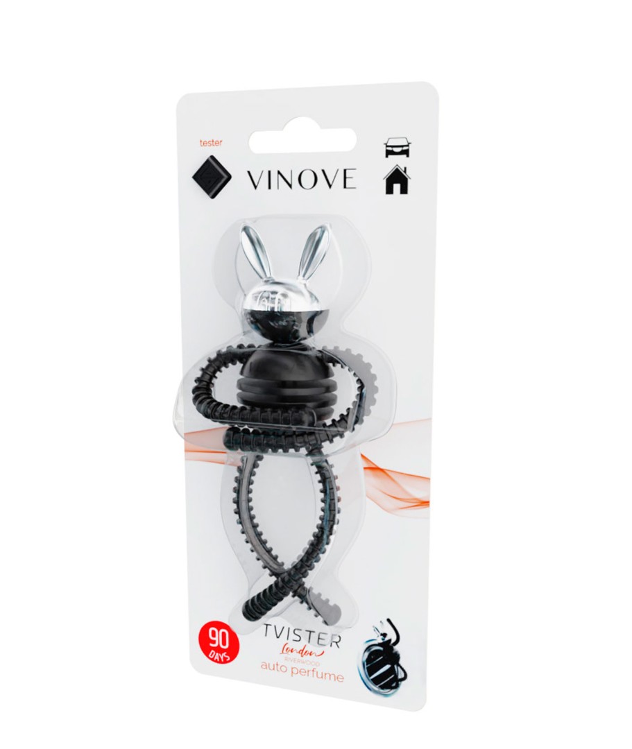 Дизайнерский ароматизатор для автомобиля TVISTER черный LONDON | ЛОНДОН