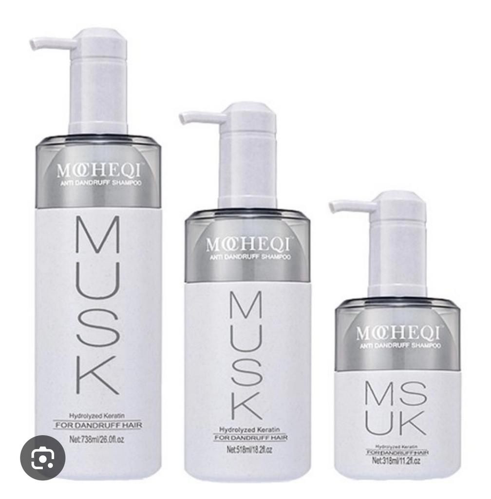 MOCHEQI MUSK ШАМПУНЬ ПРОТИВ ПЕРХОТИ С КЕРАТИНОМ И МАСЛОМ ЖОЖОБА SHAMPOO ANTI DANDRUFF