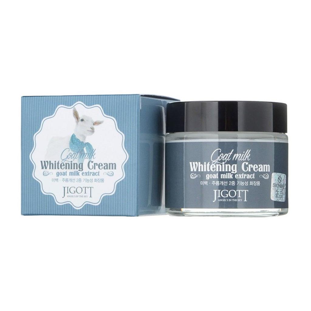 JIGOTT Осветляющий крем для лица с экстрактом козьего молока Goat Milk Whitening Cream 70мл