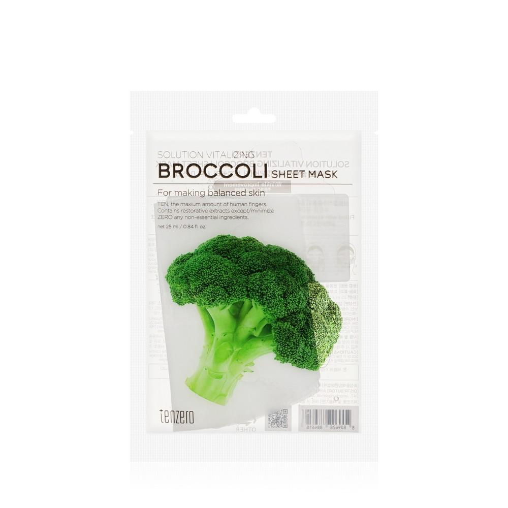 TENZERO Тканевая маска для лица с экстрактом брокколи Solution Vitalizing Broccoli Sheet Mask