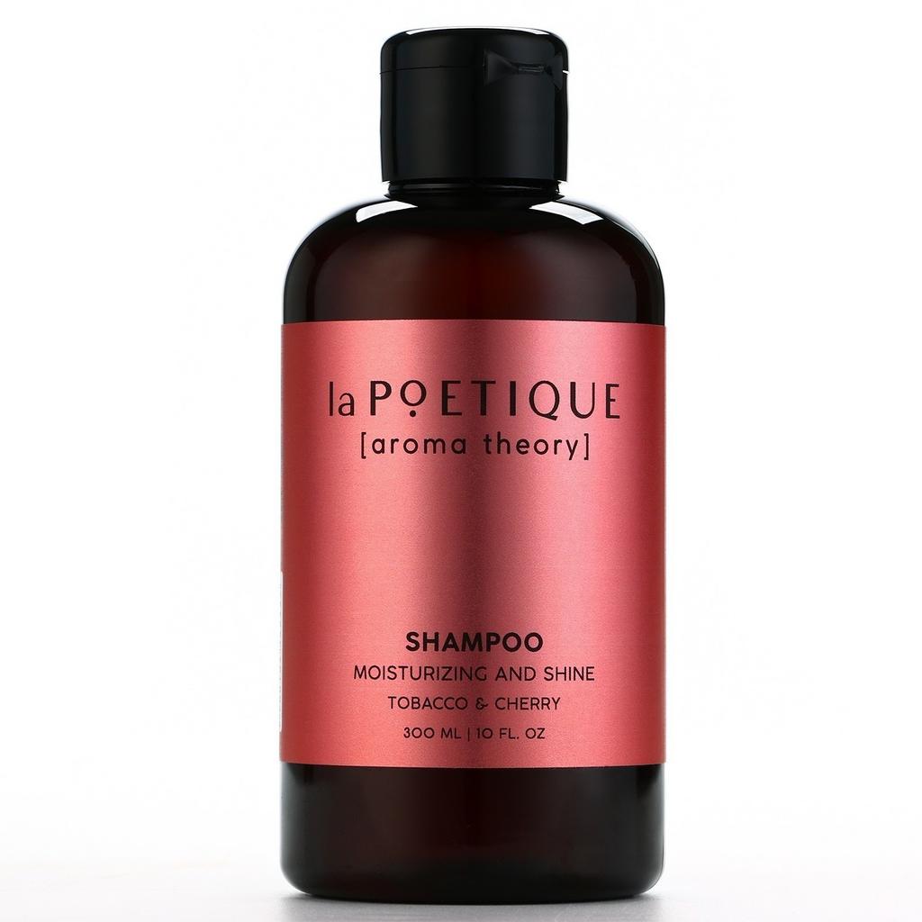 Шампунь для волос, увлажнение и блеск, 300 мл, аромат табака и вишни, LA POETIQUE