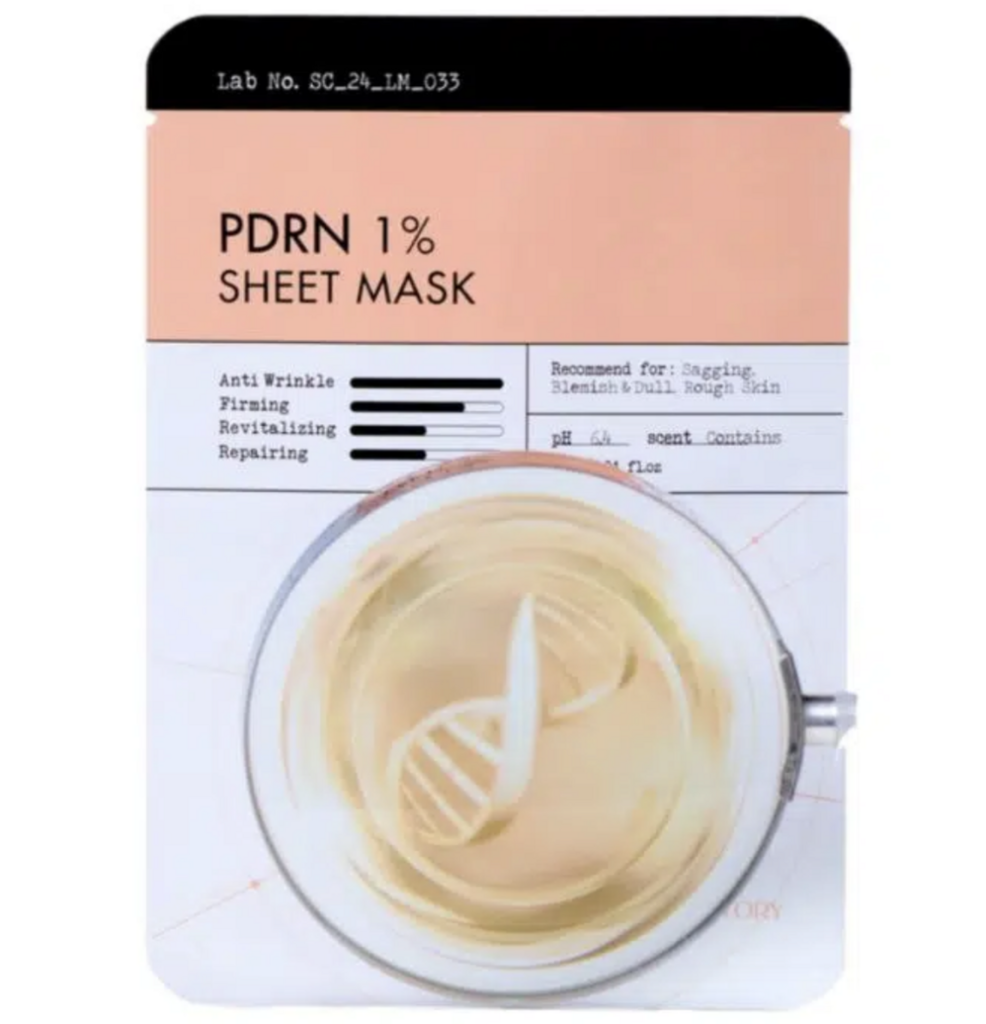 Derma Factory Тканевая лифтинг-маска с ПДРН лосося, PDRN 1% Sheet Mask