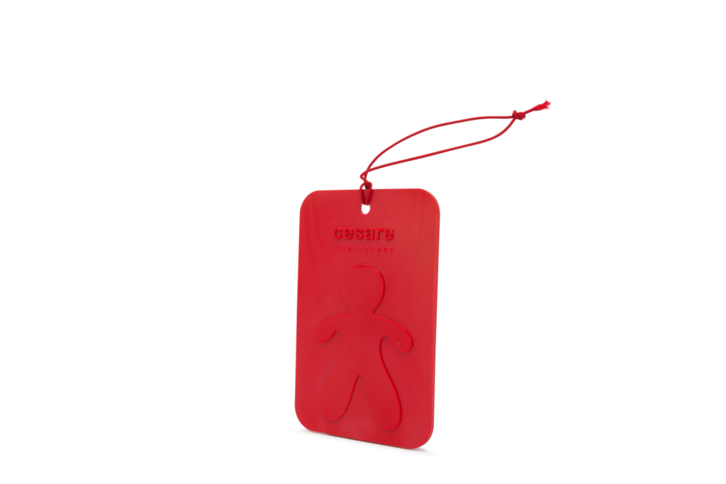 MR&MRS FRAGRANCE Аромакарточка для автомобиля/ CESARE CARD / красный/PEPPERMINT/ Перечная мята