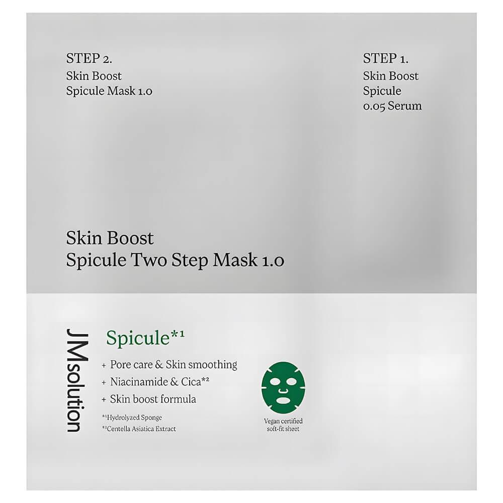 Двухфазная тканевая маска с микроиглами JMsolution Skin Boost Spicule Two Step Mask 1.0