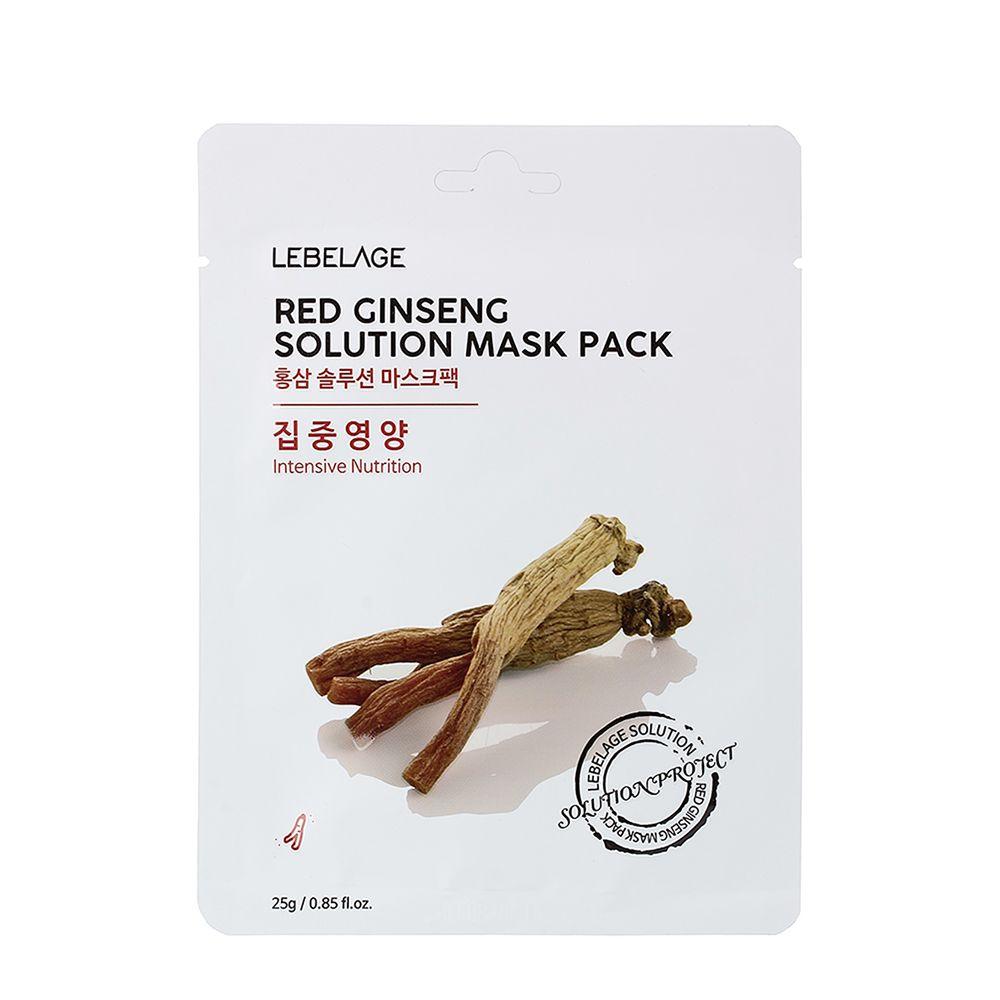 Lebelage Тканевая маска для лица с экстрактом красного женьшеня Red Ginseng Solution Mask
