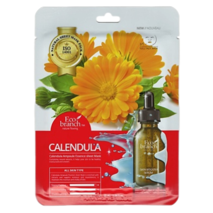 ECO BRANCH Calendula Ампульная тканевая маска для лица (Калундула), 25 мл