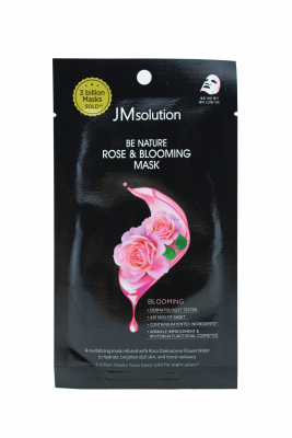 Маска для лица JMsolution Be Nature Rose&Blooming тканевая с розой 24 мл