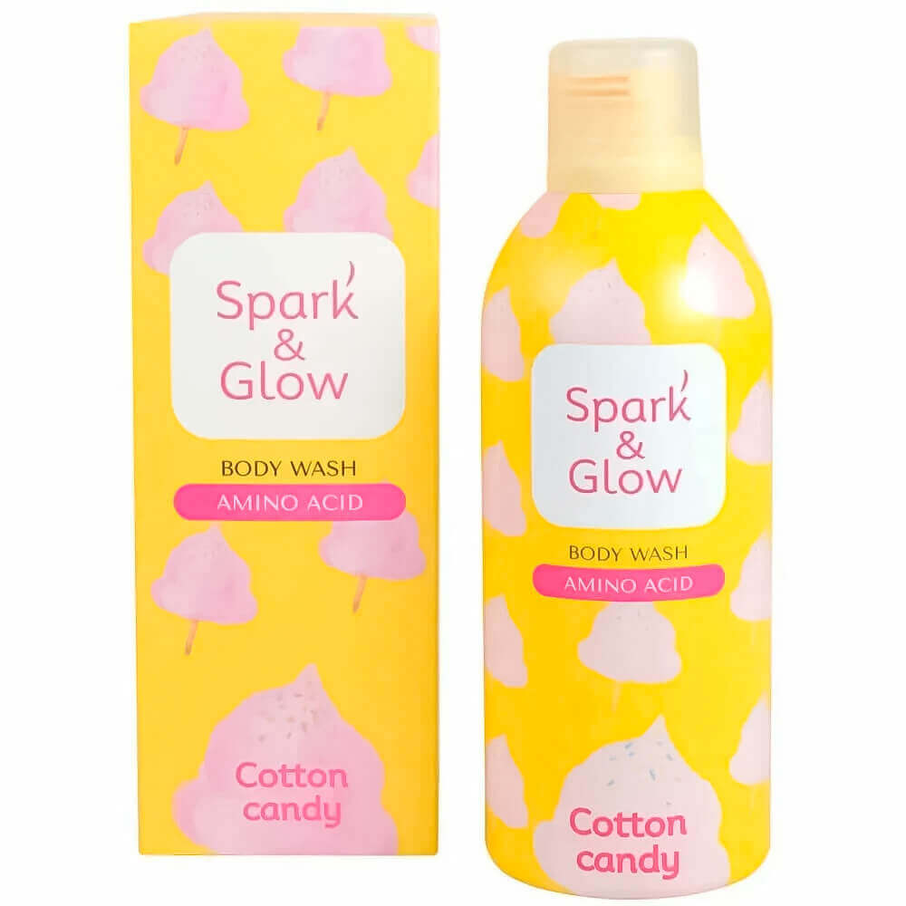 Spark&Glow Гель-пена для душа с ароматом сахарной ваты - Cotton candy body wash, 350мл