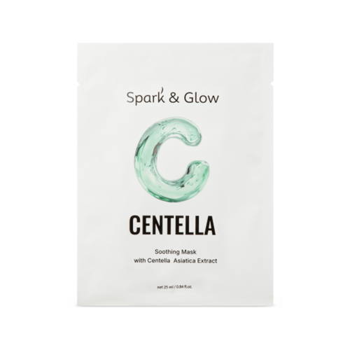 Spark&Glow Маска тканевая для лица с центеллой - Soothing mask with centella asiatica extract, 25мл
