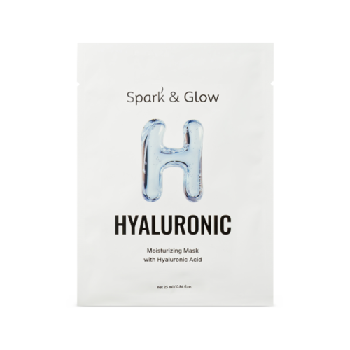 Spark&Glow Маска тканевая для лица увлажняющая - Moisturizing mask with hyaluronic acid, 25мл