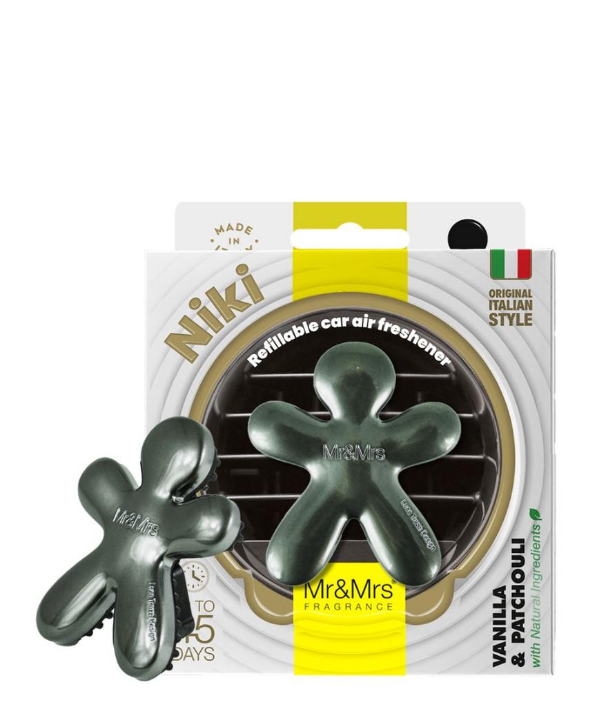 Дизайнерский ароматизатор для автомобиля NIKI NEW CAR | новая машина, хромированный титан