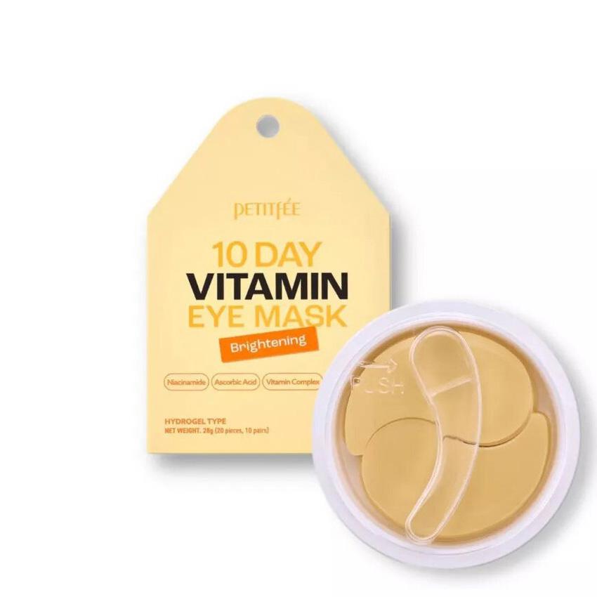 Petitfee 10Day Vitamin Eye Mask Brightening, 20ea - Освежающие гидрогелевые патчи для глаз