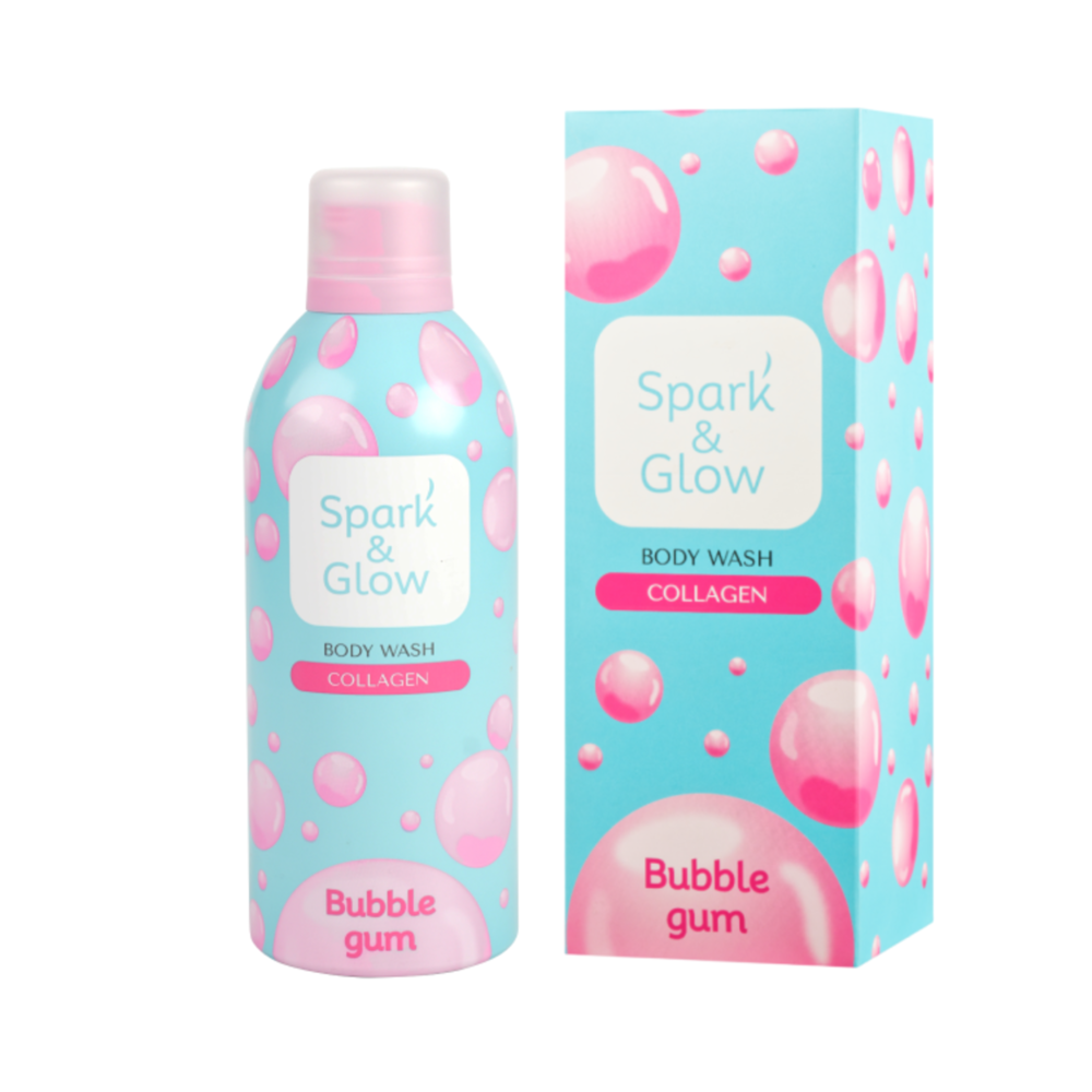 Spark&Glow Гель-пена для душа с ароматом "bubble gum" - Bubble gum body wash, 350мл