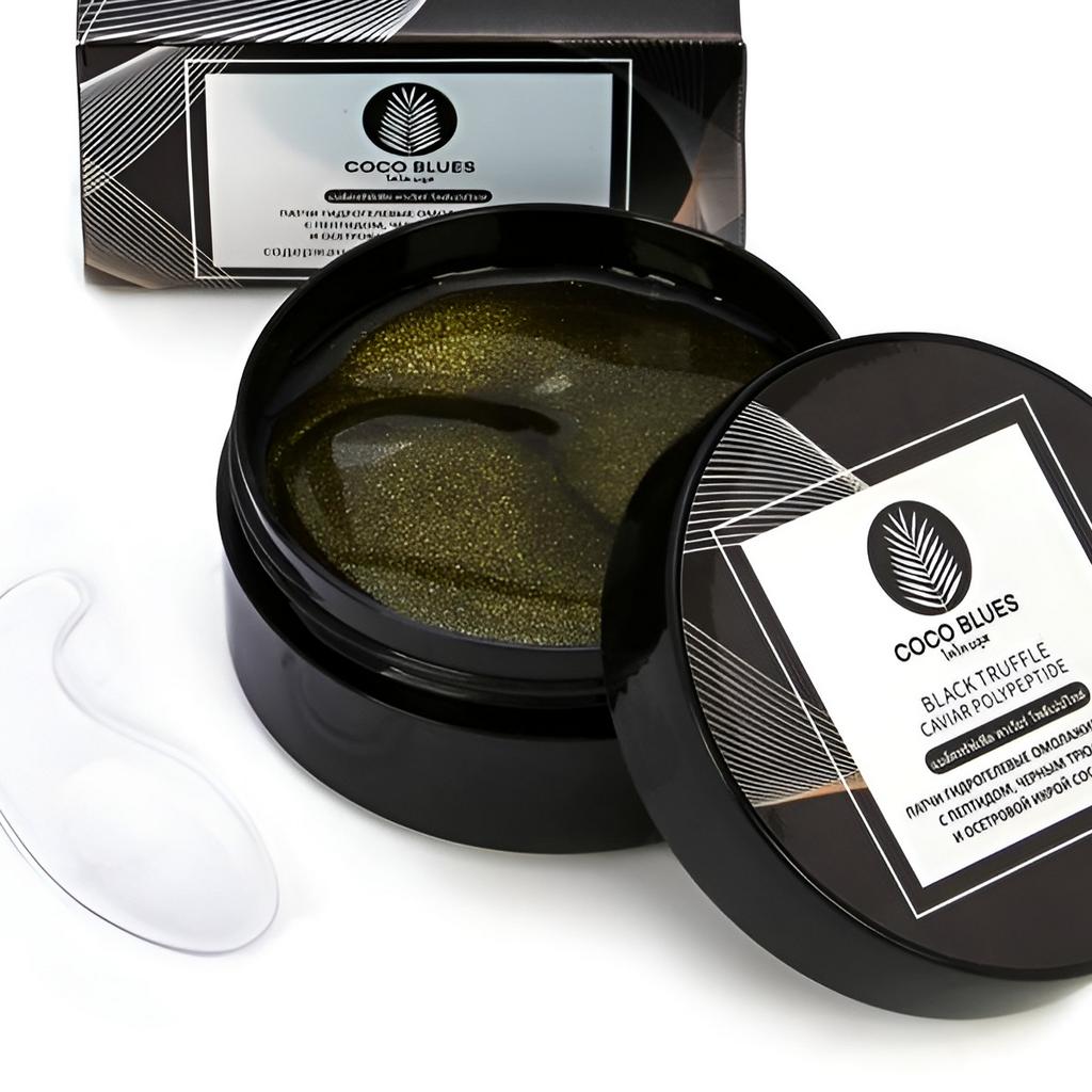 Coco Blues Патчи гидрогелевые омолаживающие с пептидом, черным трюфелем и осетровой икрой, 60 шт.
