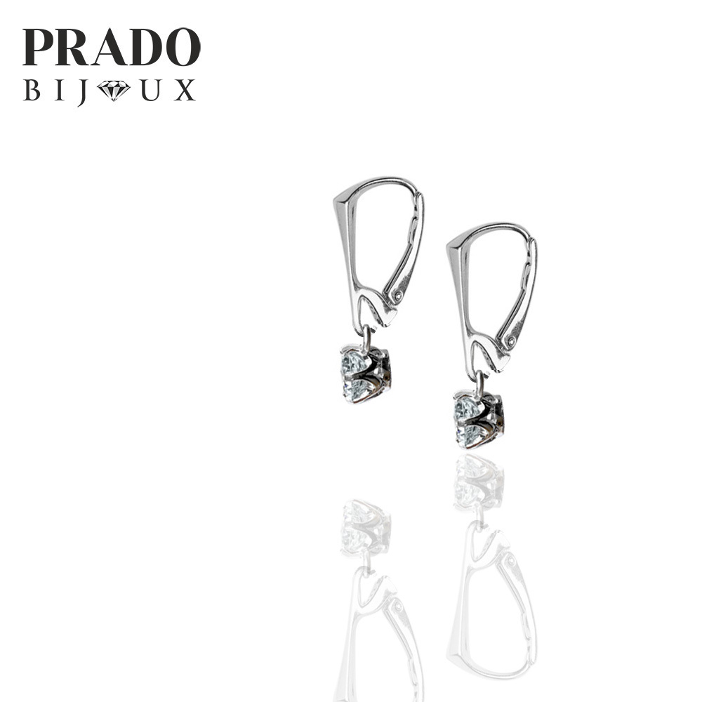 Серьги "Solitaire"  Swarovski zirconia classic