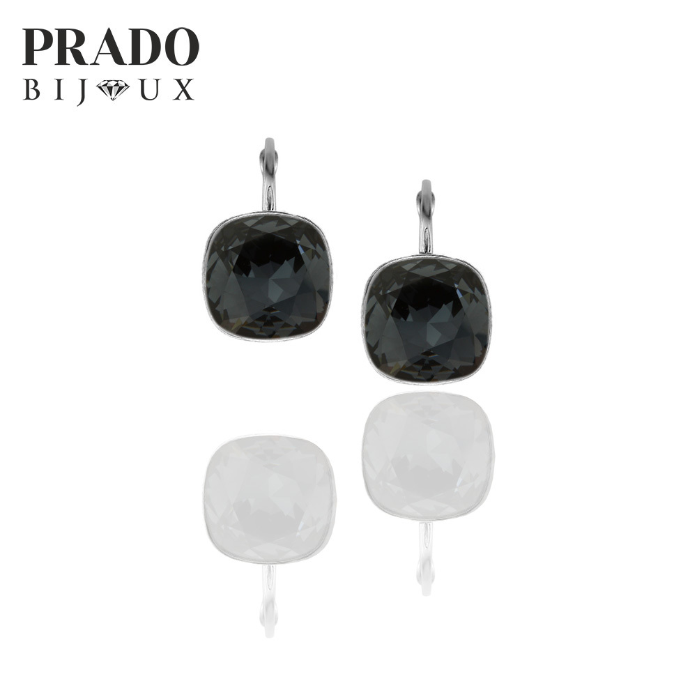 Серьги "Square  mini" graphite