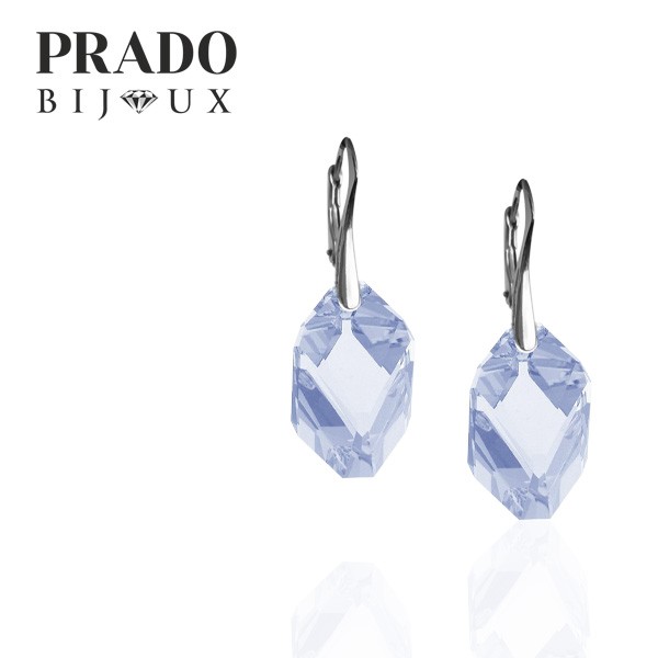 Серьги "Cube" light sapphire