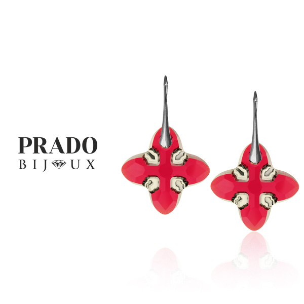 Earrings Selin Kusto #light Red Metallic