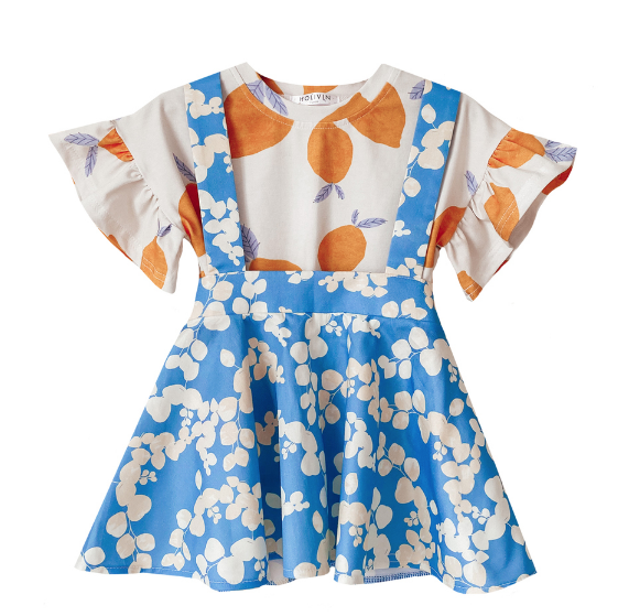 Lemons Print Girl Outfit Set