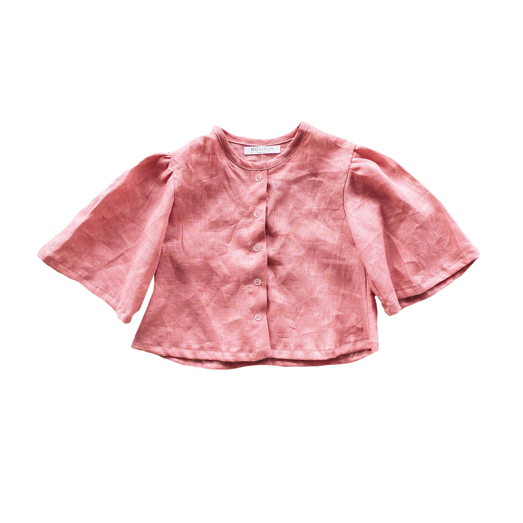Rose Linen Blouse