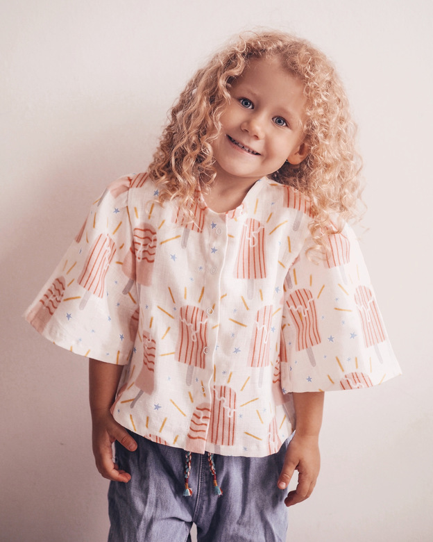 Ice Cream Linen Blouse