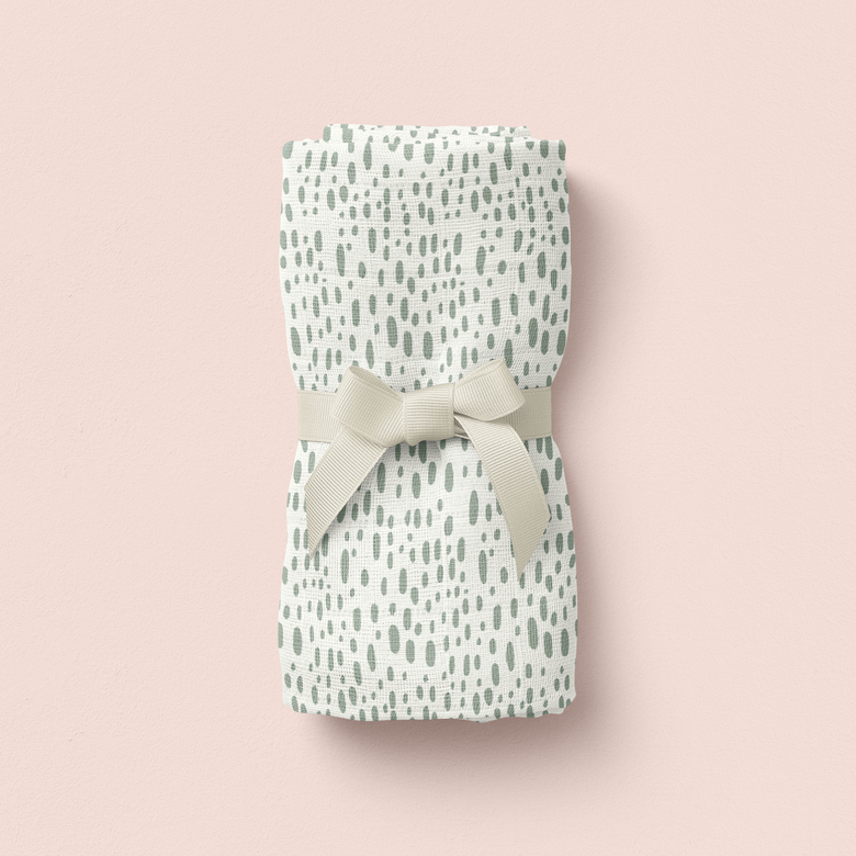 Minimalist Print Muslin Blanket