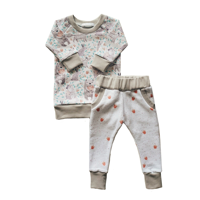 Forest animals Sweatshirt and Joggers Set