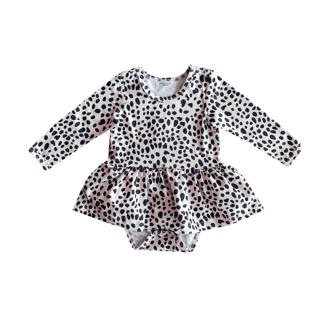 Stains Long Sleeve Dress Bodysuit