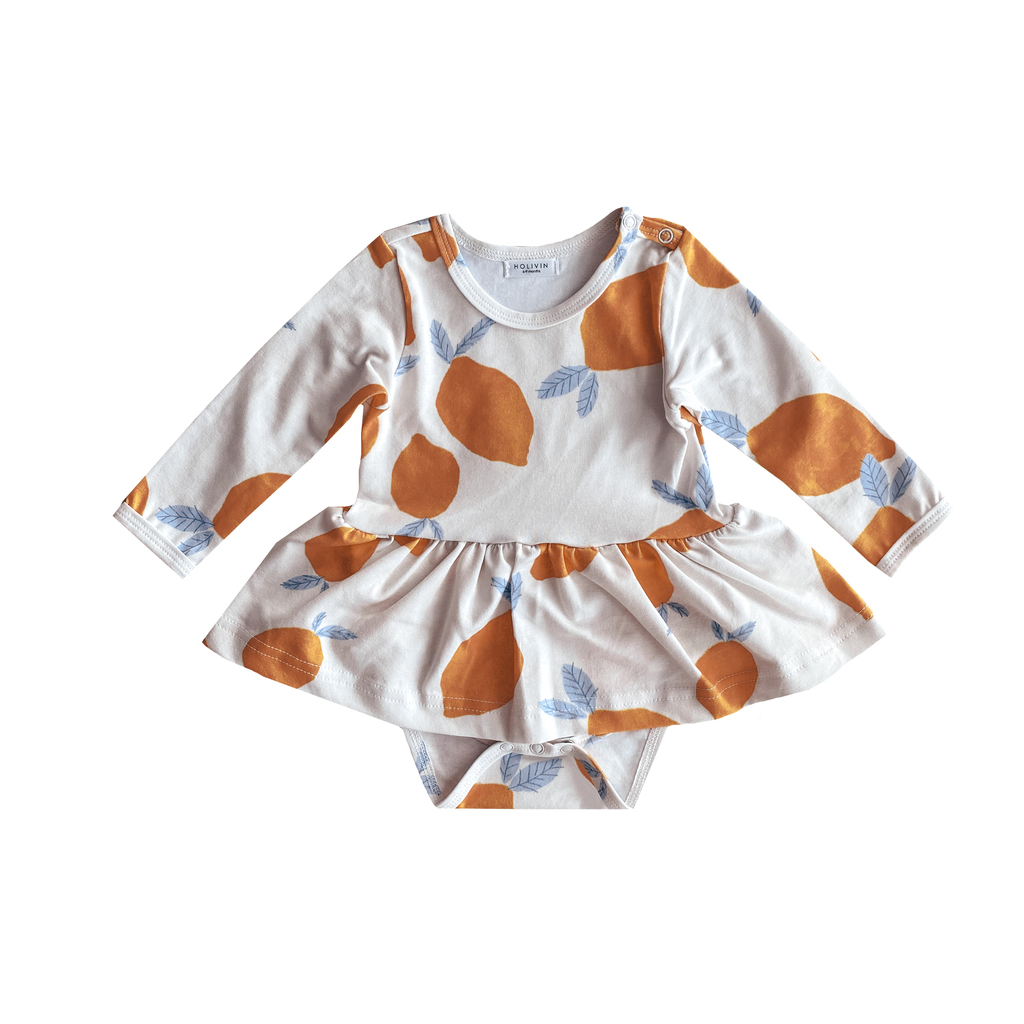 Lemons Long Sleeve Dress Bodysuit
