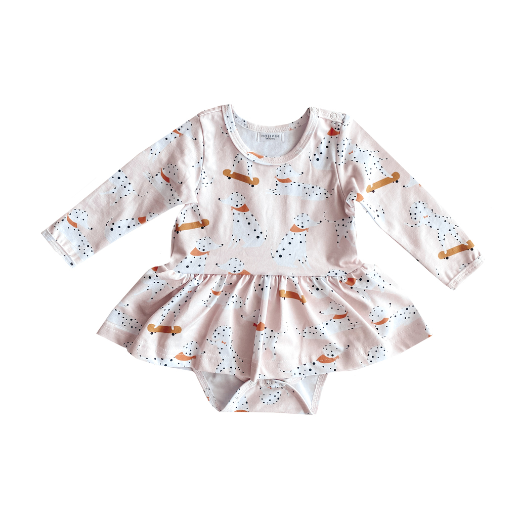 Dalmatin Long Sleeve Dress Bodysuit