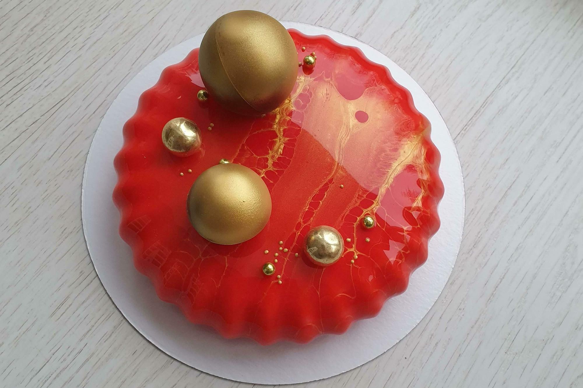 Торт  "Апельсин-клюква-корица"