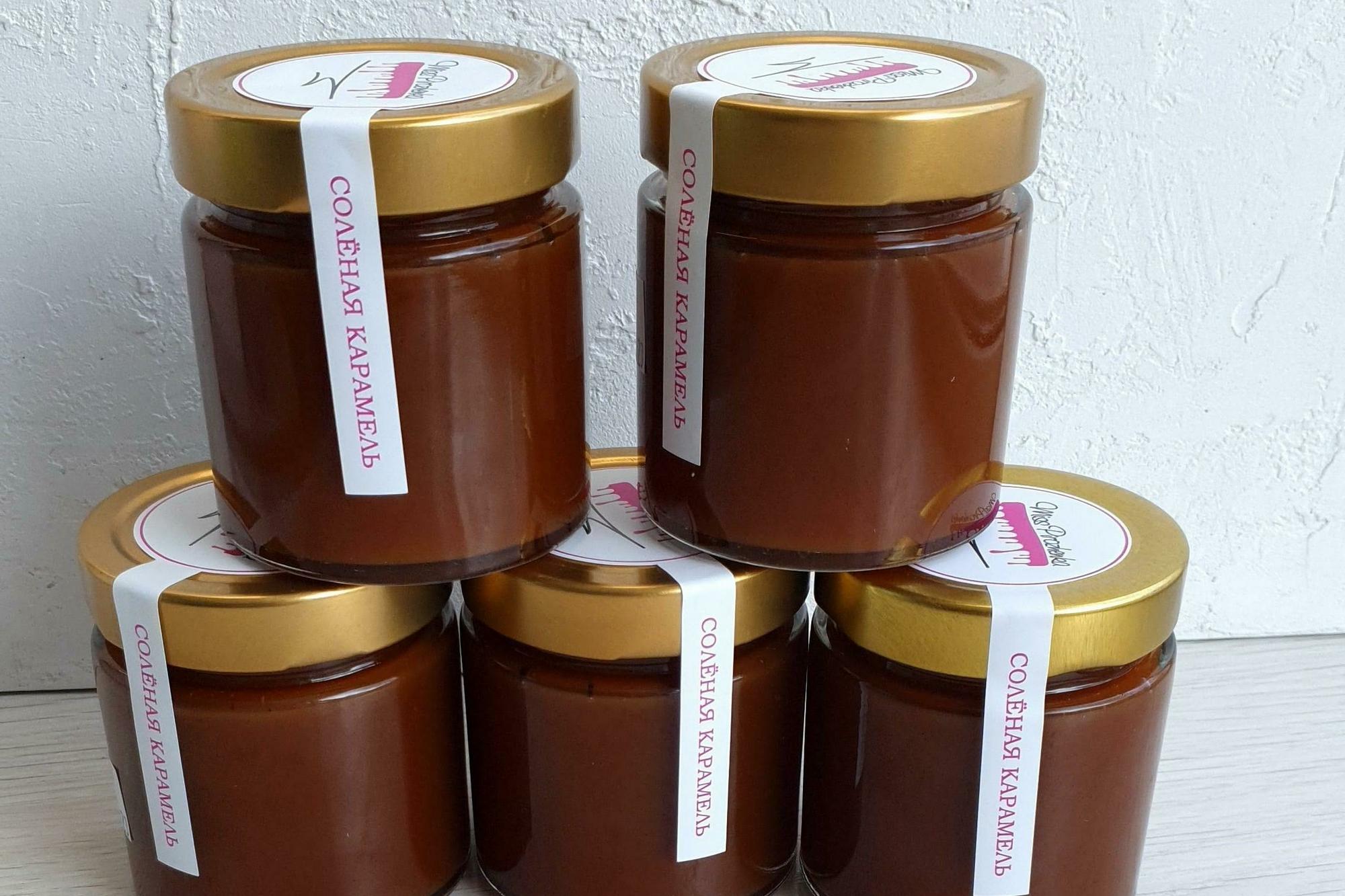 Солёная карамель с ванилью в баночках