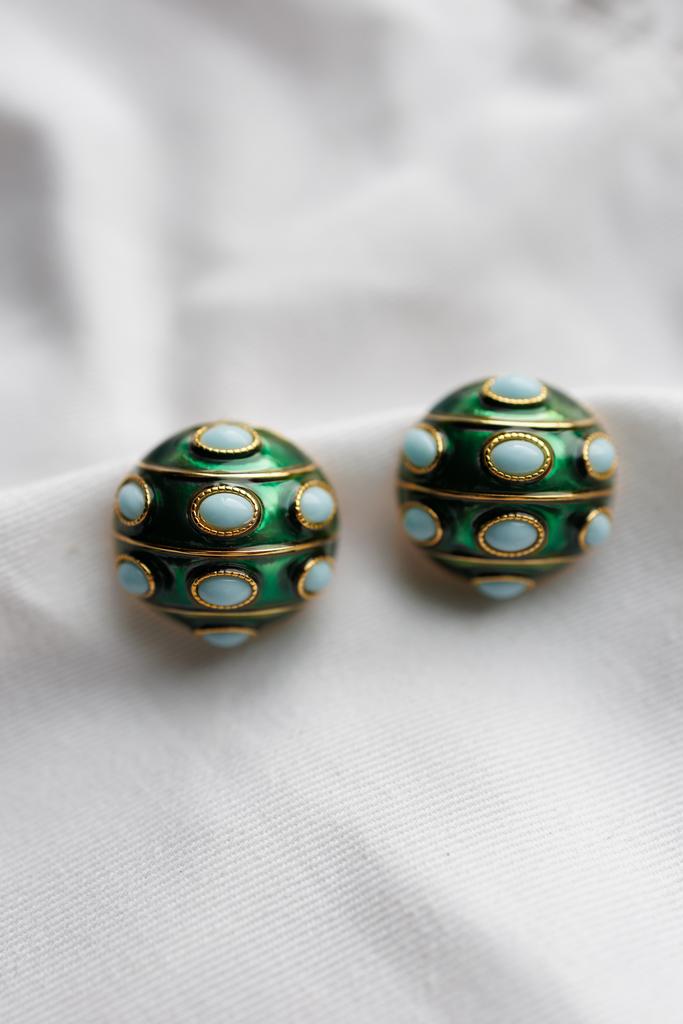 Серьги круглые