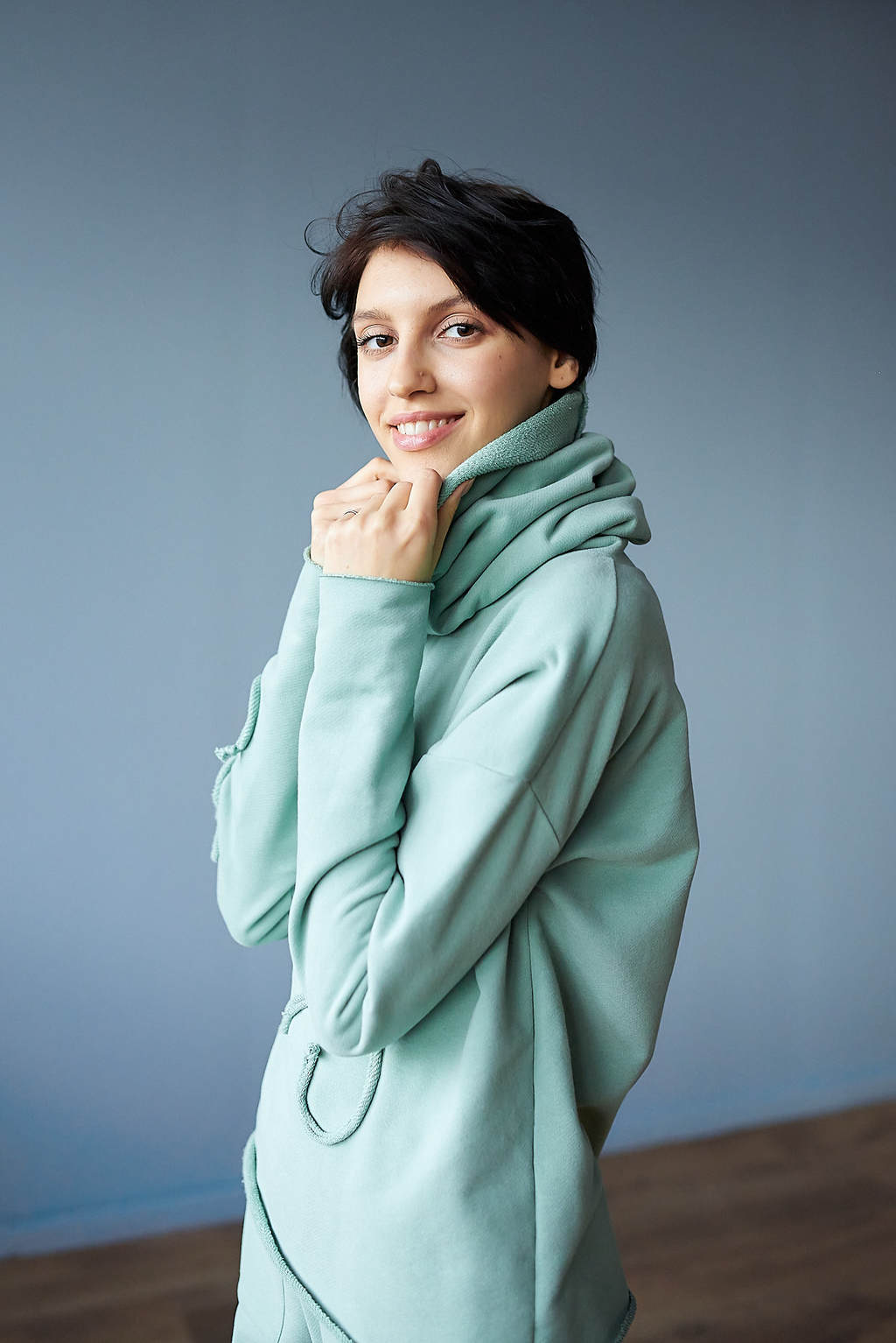 Толстовка из футера трехнитка полынь