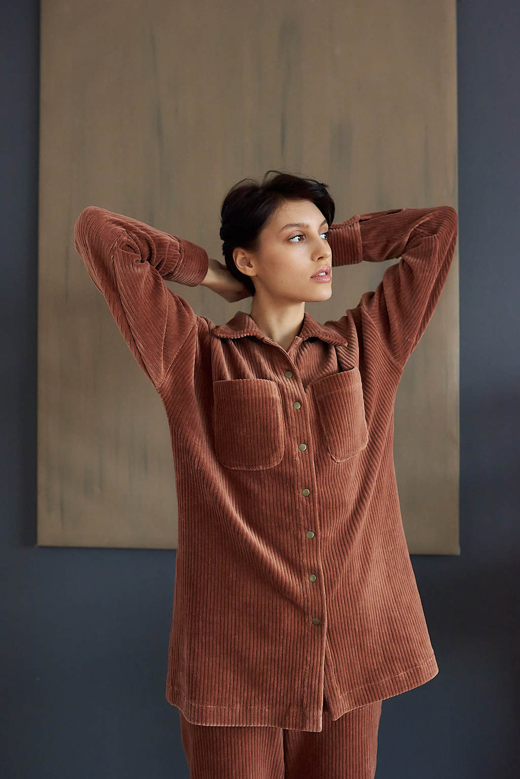 Рубашка из вельвета