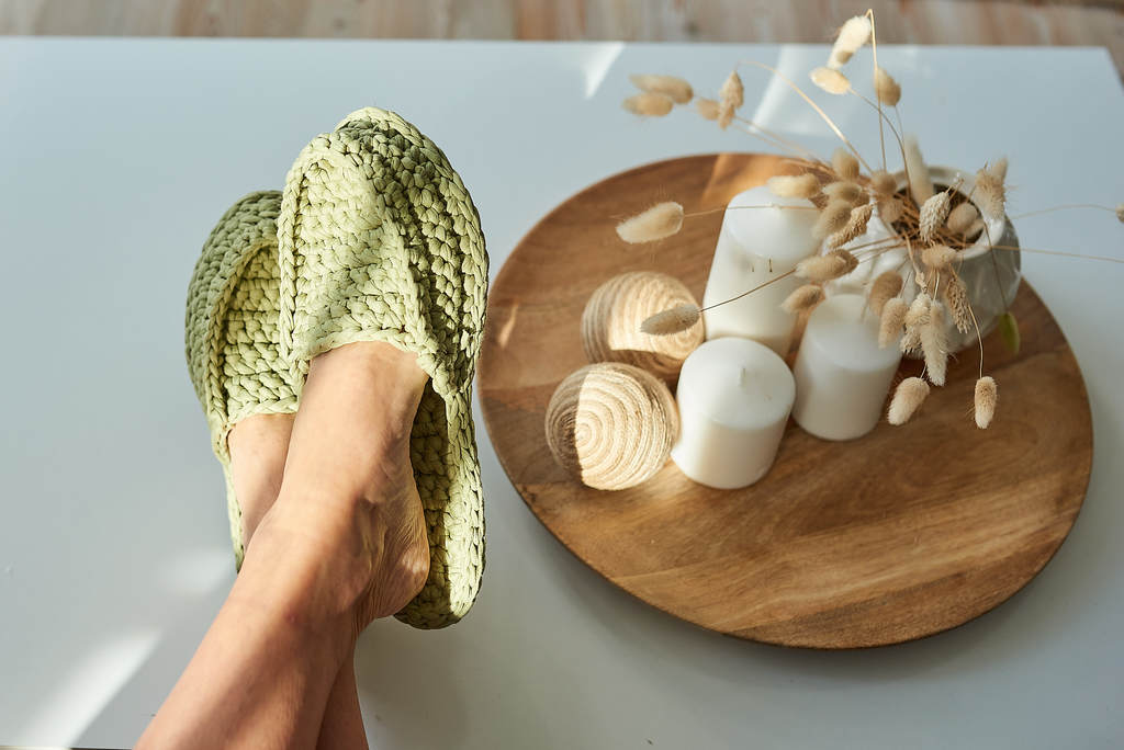 Тапочки HOME зеленые