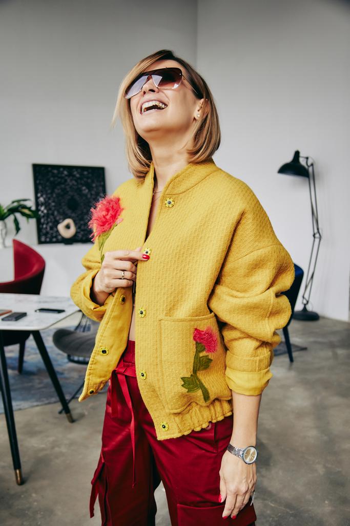 Жакет желтый с декором