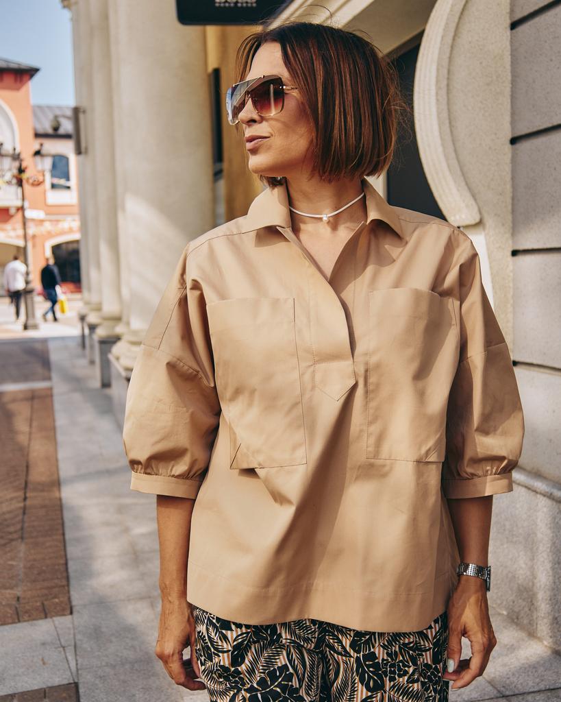 Рубашка бежевая