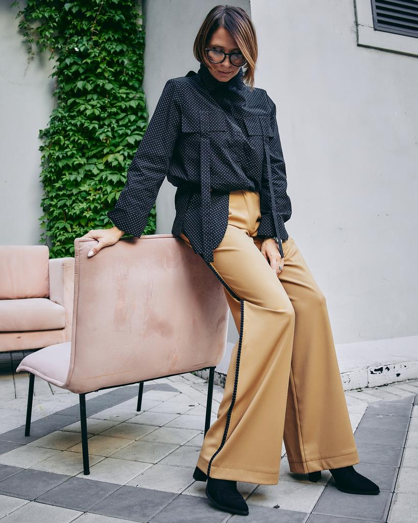 Брюки карманы наружу, кэмел