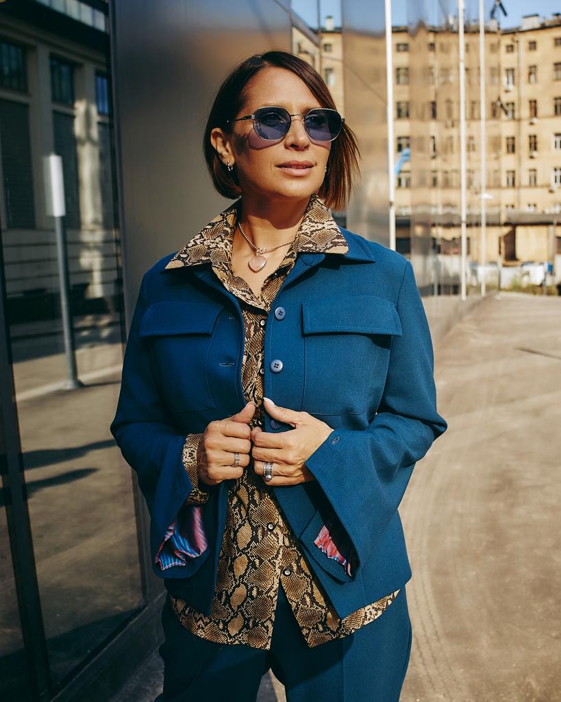 Костюм брючный, синий