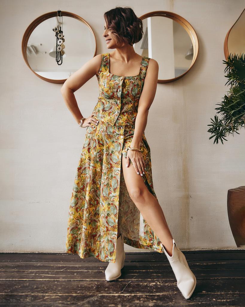 Юбка пышная с принтом